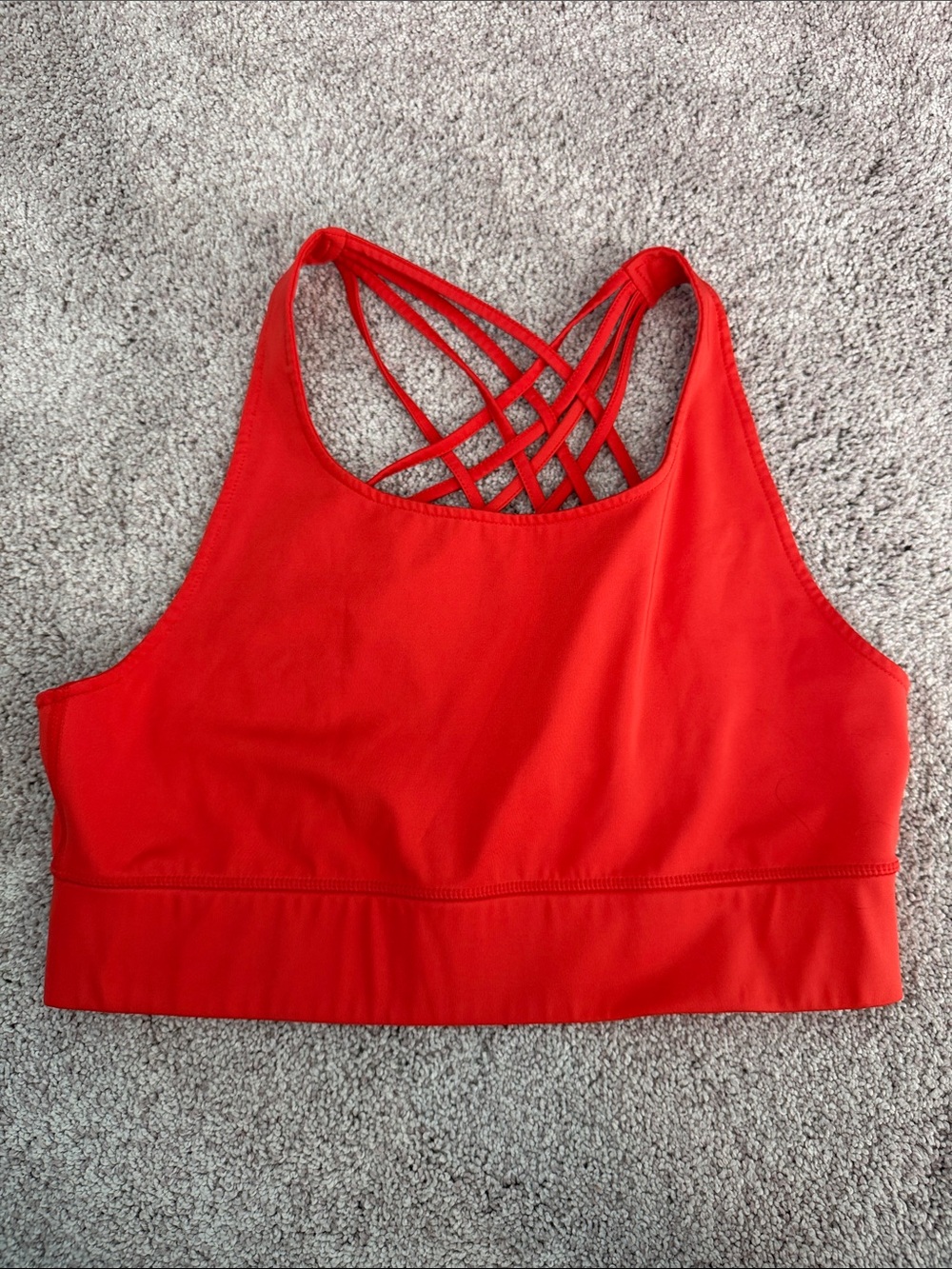 Threads 4 Thought Red orange Crisscross Back Sports Bra